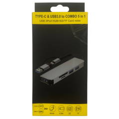 Hub Type-C/USB 5en 1 - USB 2.0*2 + USB 3.0 + | Smarty Paris 